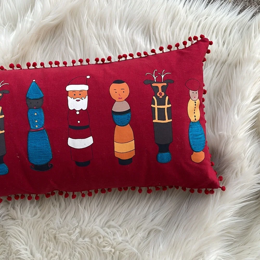 Crate & Barrel Christmas Around the World Lumber Pillow